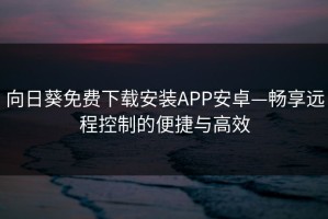 向日葵免费下载安装APP安卓—畅享远程控制的便捷与高效