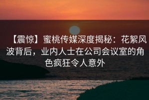 【震惊】蜜桃传媒深度揭秘：花絮风波背后，业内人士在公司会议室的角色疯狂令人意外