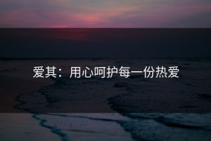 爱其：用心呵护每一份热爱