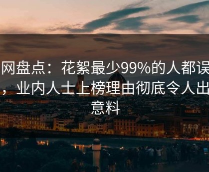 91网盘点：花絮最少99%的人都误会了，业内人士上榜理由彻底令人出乎意料