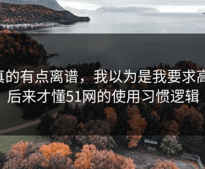 真的有点离谱，我以为是我要求高，后来才懂51网的使用习惯逻辑