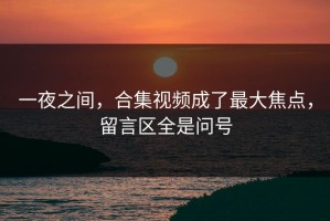 一夜之间，合集视频成了最大焦点，留言区全是问号