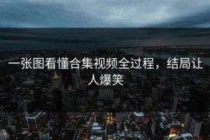 一张图看懂合集视频全过程，结局让人爆笑