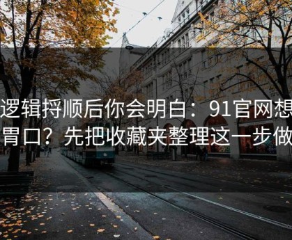 把逻辑捋顺后你会明白：91官网想更对胃口？先把收藏夹整理这一步做对