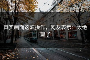 真实画面这波操作，网友表示：太绝望了