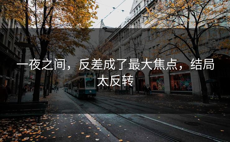 一夜之间，反差成了最大焦点，结局太反转
