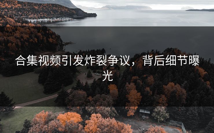 合集视频引发炸裂争议，背后细节曝光