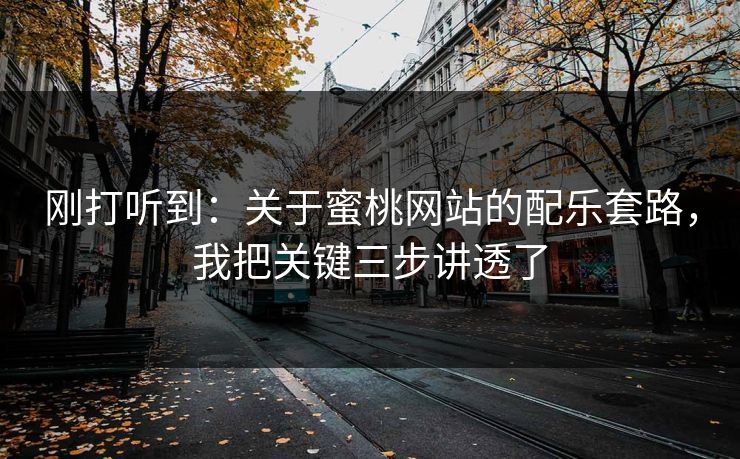 刚打听到：关于蜜桃网站的配乐套路，我把关键三步讲透了