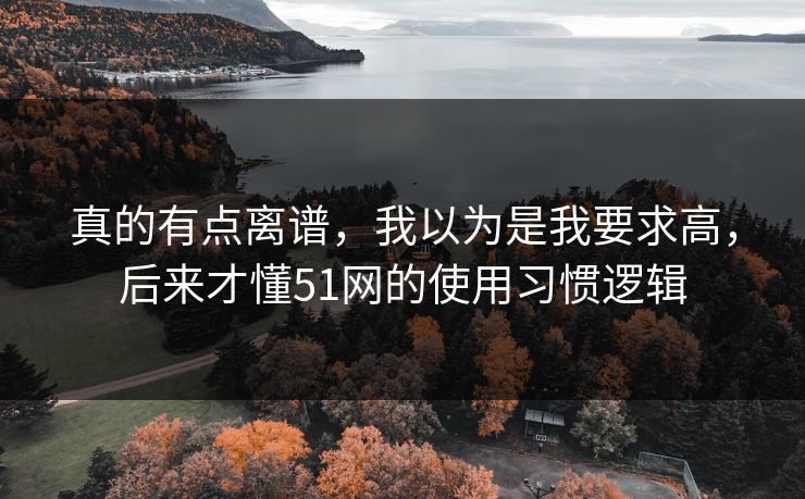 真的有点离谱，我以为是我要求高，后来才懂51网的使用习惯逻辑